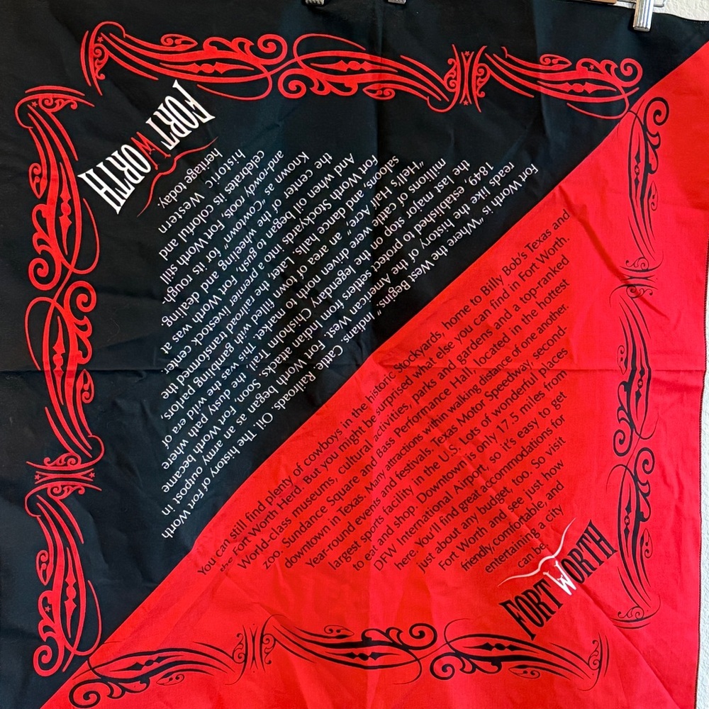 🆕 Luxurious Western Heritage Bandana – Fort Worth Collector’s Edition